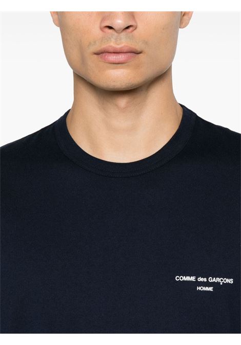 Blue logo-print T-shirt Comme des garcons homme - Unisex COMME DES GARCONS HOMME | HNT1012